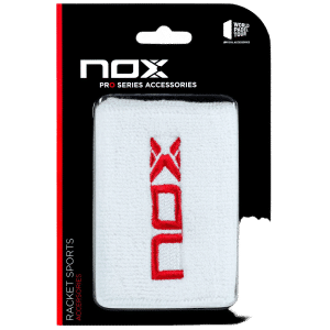 Bracelets de sport de padel NOX Blanc / Rouge