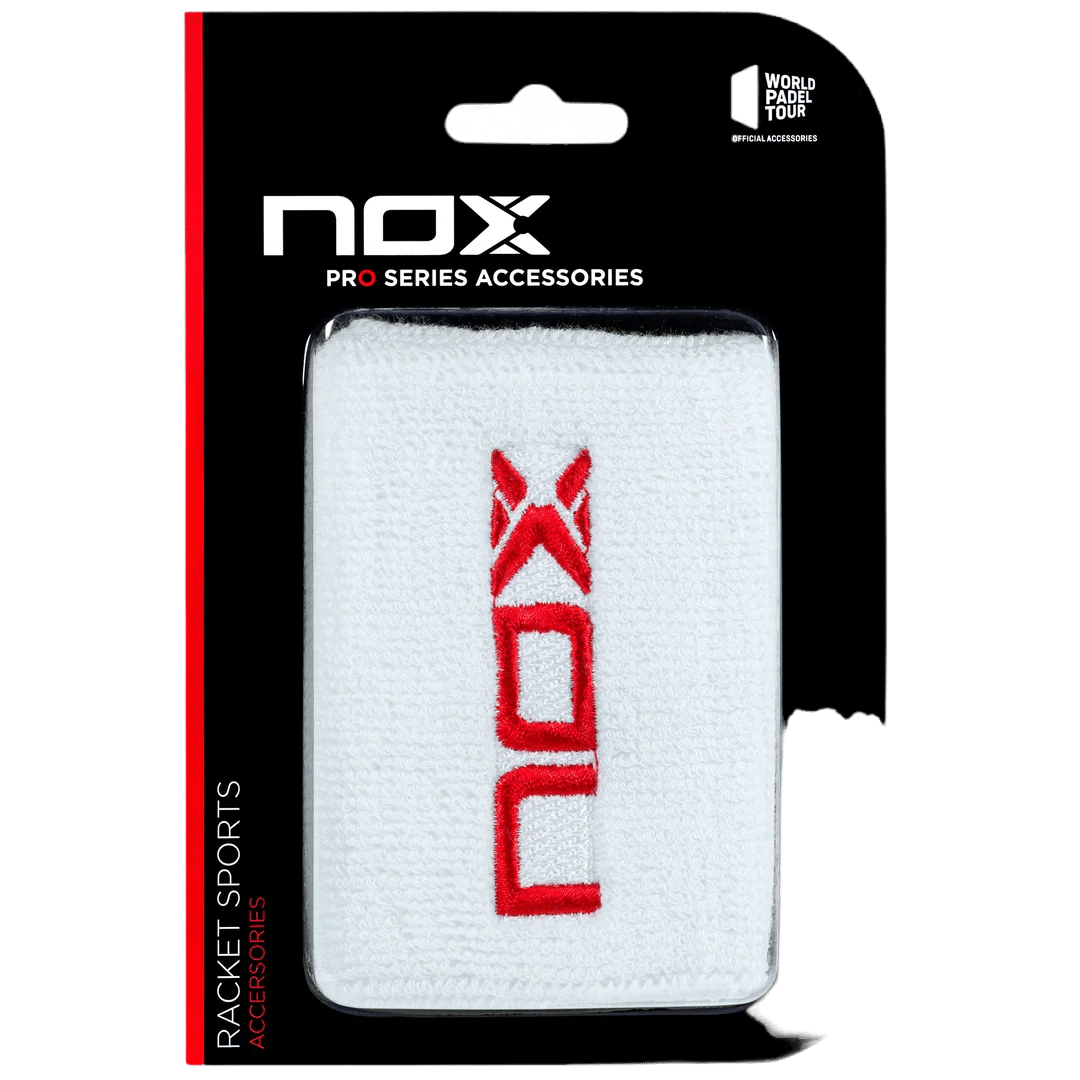 Bracelets de sport de padel NOX Blanc / Rouge