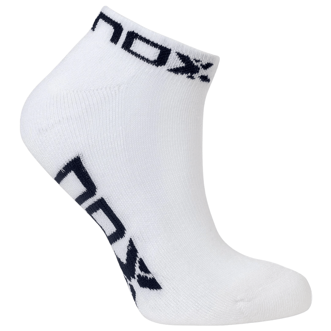 1 paire de chaussettes de sport de padel NOX Blanc / Bleu Marine FEMME