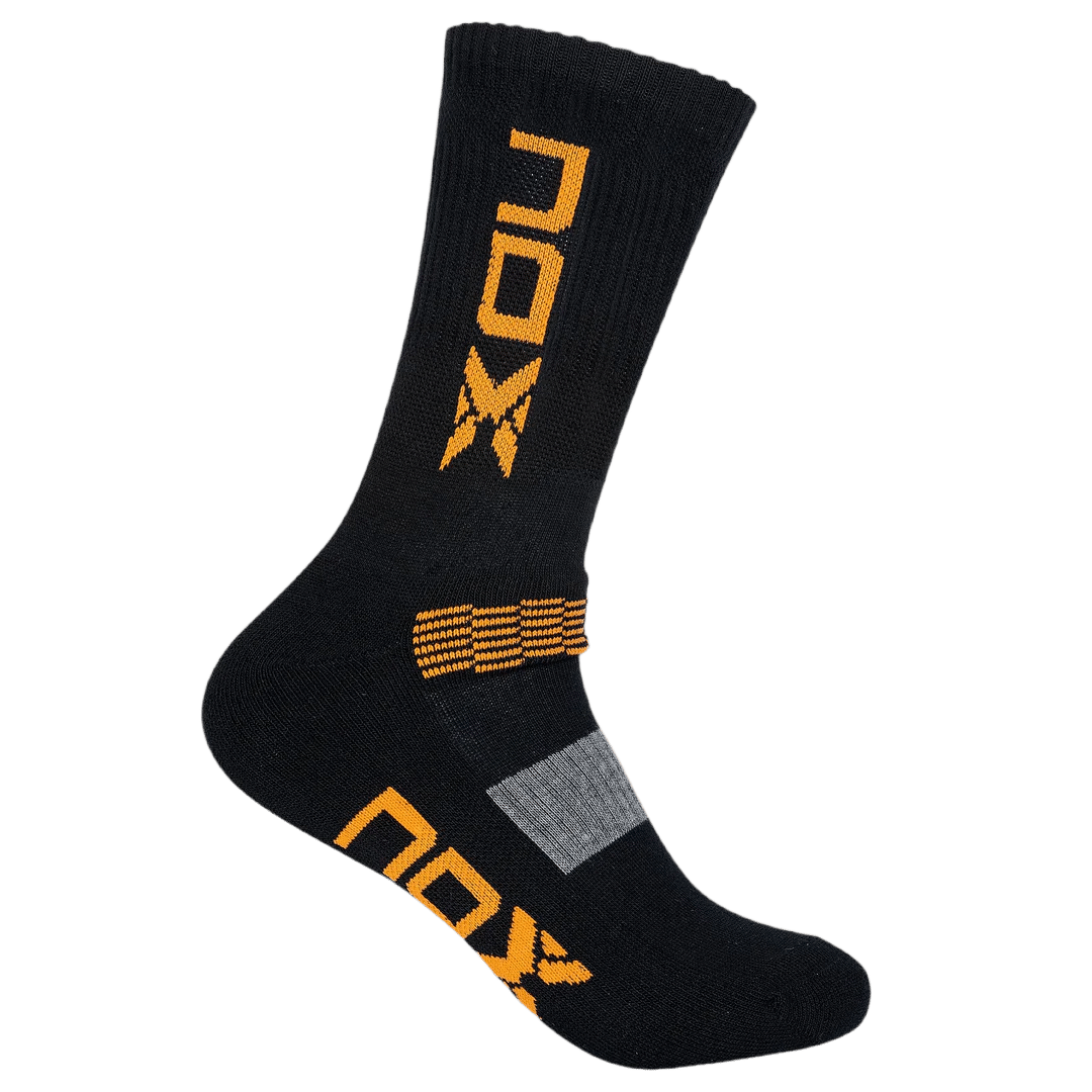 1 paire de chaussettes de sport de padel NOX Noir / Orange HOMME