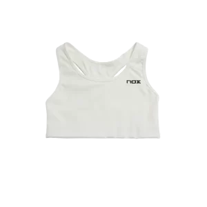 Brassière de sport de padel NOX - Femme PRO - Blanche