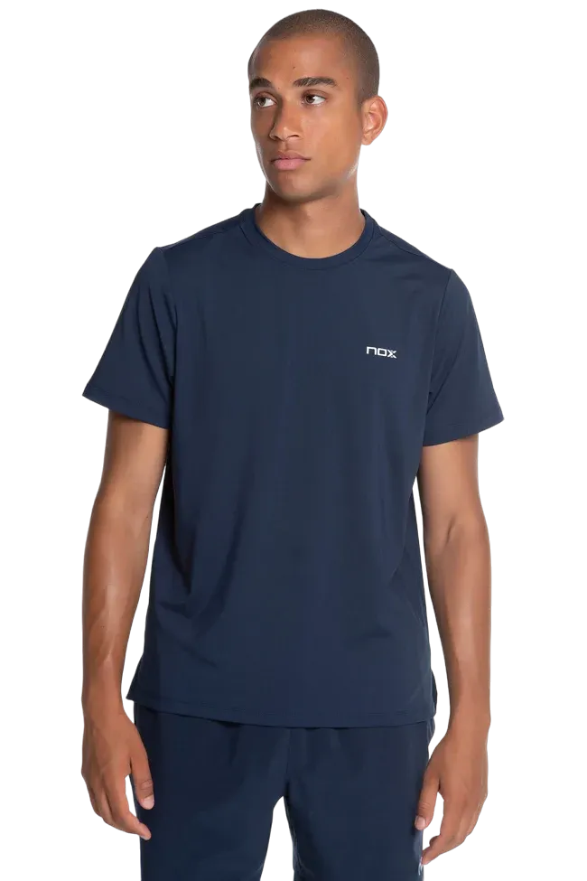 T-Shirt de sport de padel NOX - Homme TEAM REGULAR - Bleu Marine – Image 3