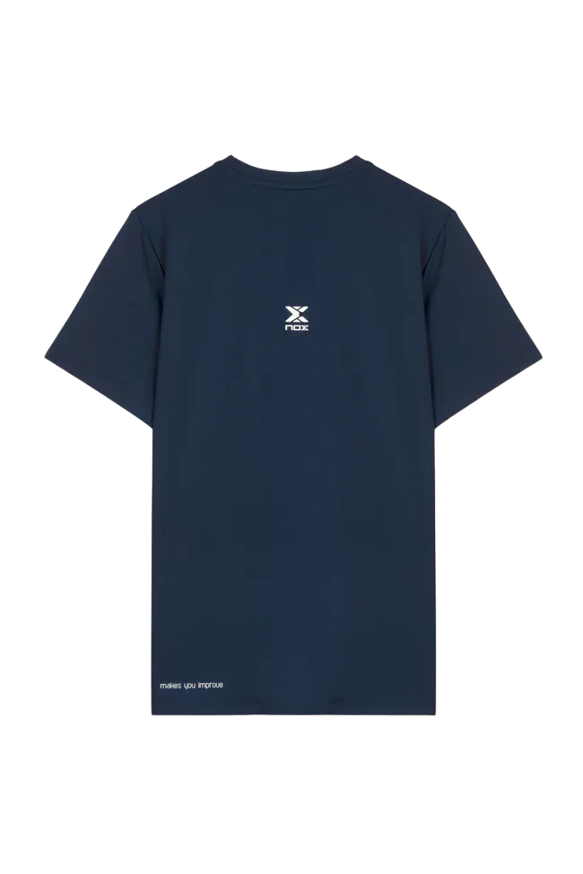 T-Shirt de sport de padel NOX - Homme TEAM REGULAR - Bleu Marine – Image 2