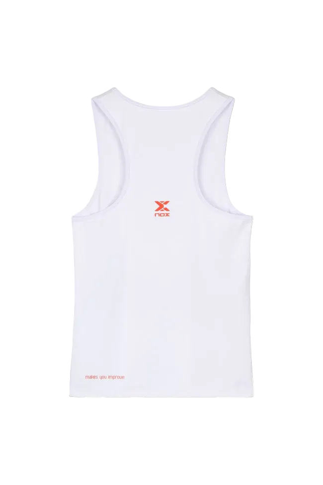 T-shirt de sport de padel NOX - Femme TEAM - Blanc – Image 2
