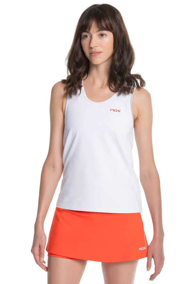T-shirt de sport de padel NOX - Femme TEAM - Blanc – Image 3