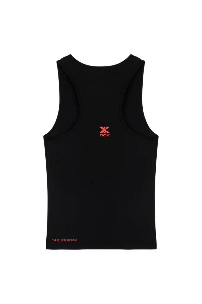 T-shirt de sport de padel NOX - Femme TEAM - Noir – Image 2