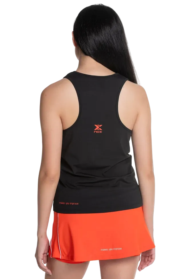 T-shirt de sport de padel NOX - Femme TEAM - Noir – Image 4