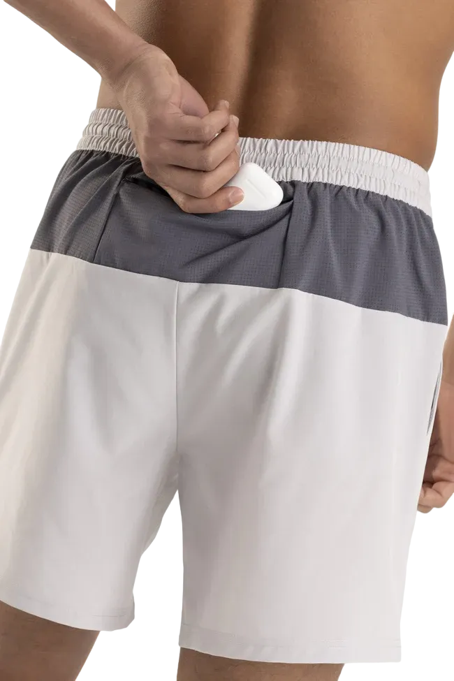 Short de sport de padel NOX - Homme PRO - Gris chaud – Image 3