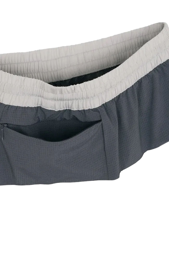 Short de sport de padel NOX - Homme PRO - Gris chaud – Image 4