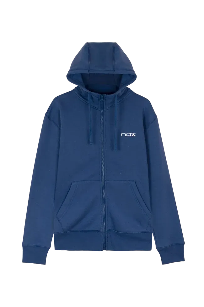 Veste de sport de padel NOX BASIC avec zip et capuche - Femme CASUAL - Bleu Marine