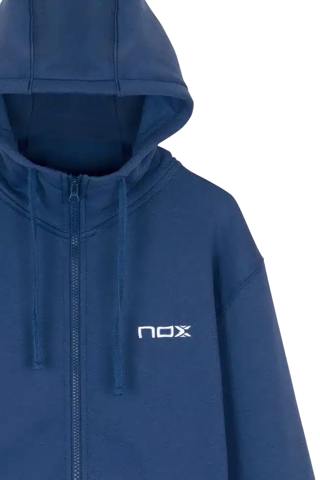 Veste de sport de padel NOX BASIC avec zip et capuche - Femme CASUAL - Bleu Marine – Image 7