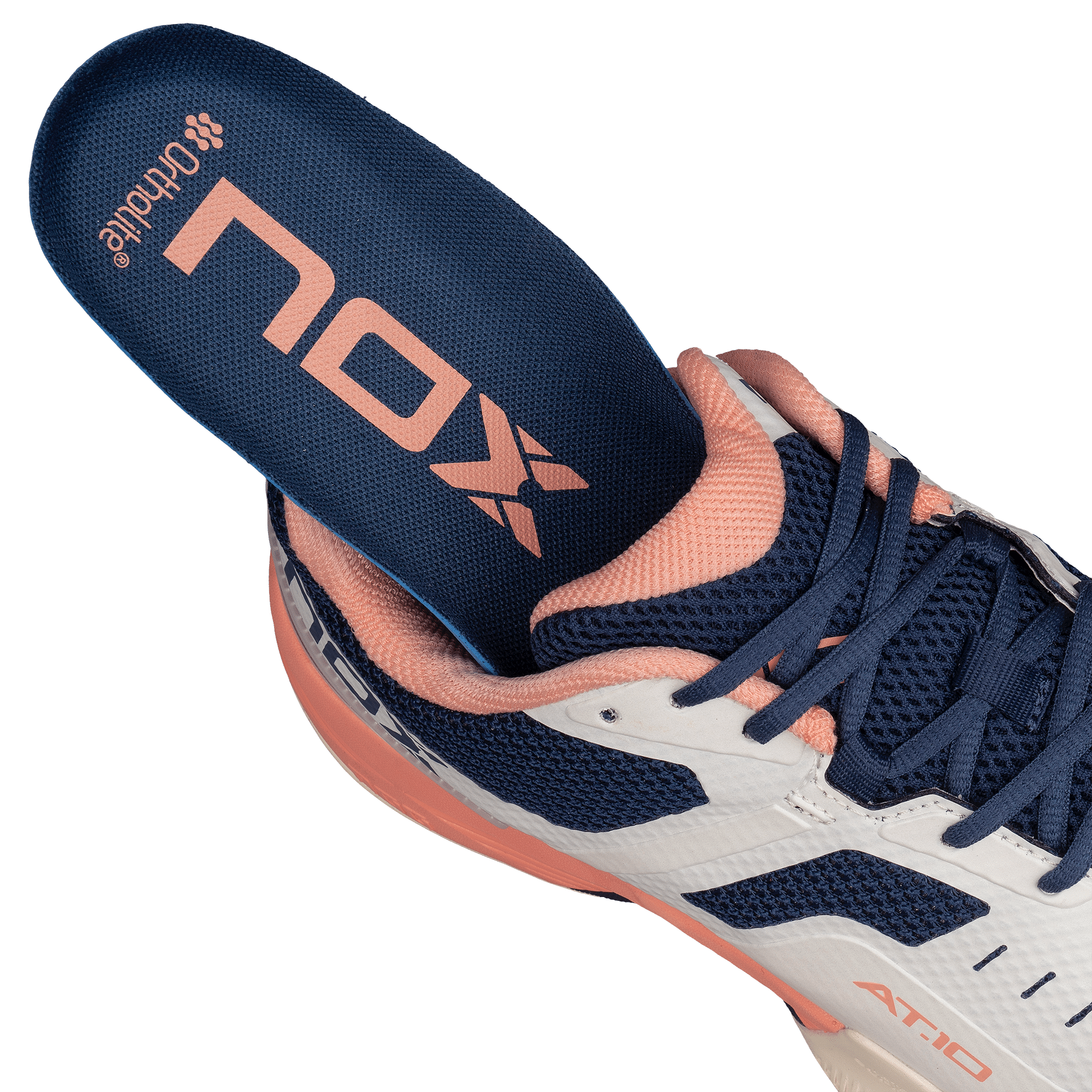 AT10 PRO Basket chaussures de padel NOX beige / rose – Image 10