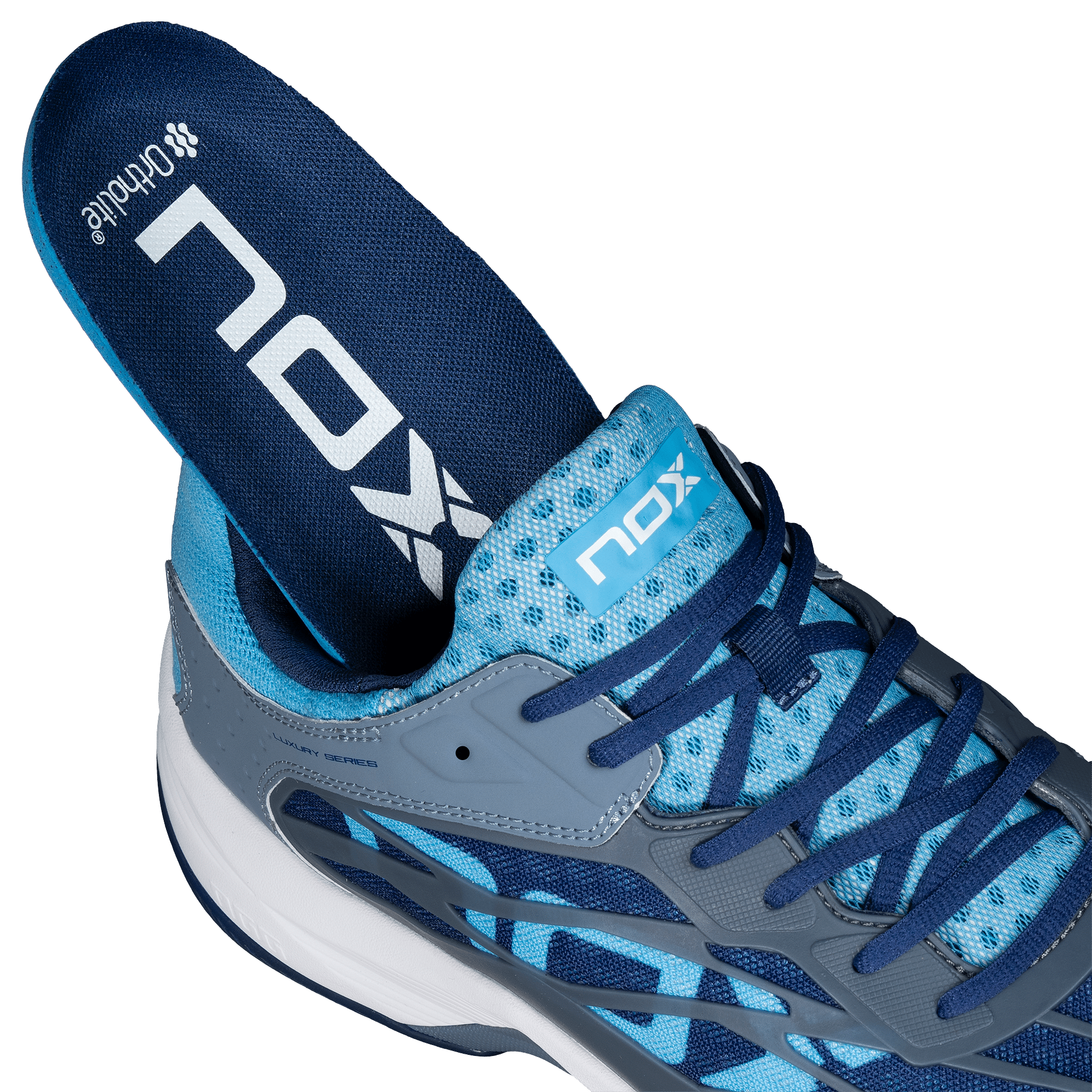 AT10 Basket chaussures de padel NOX pierre / bleu – Image 3