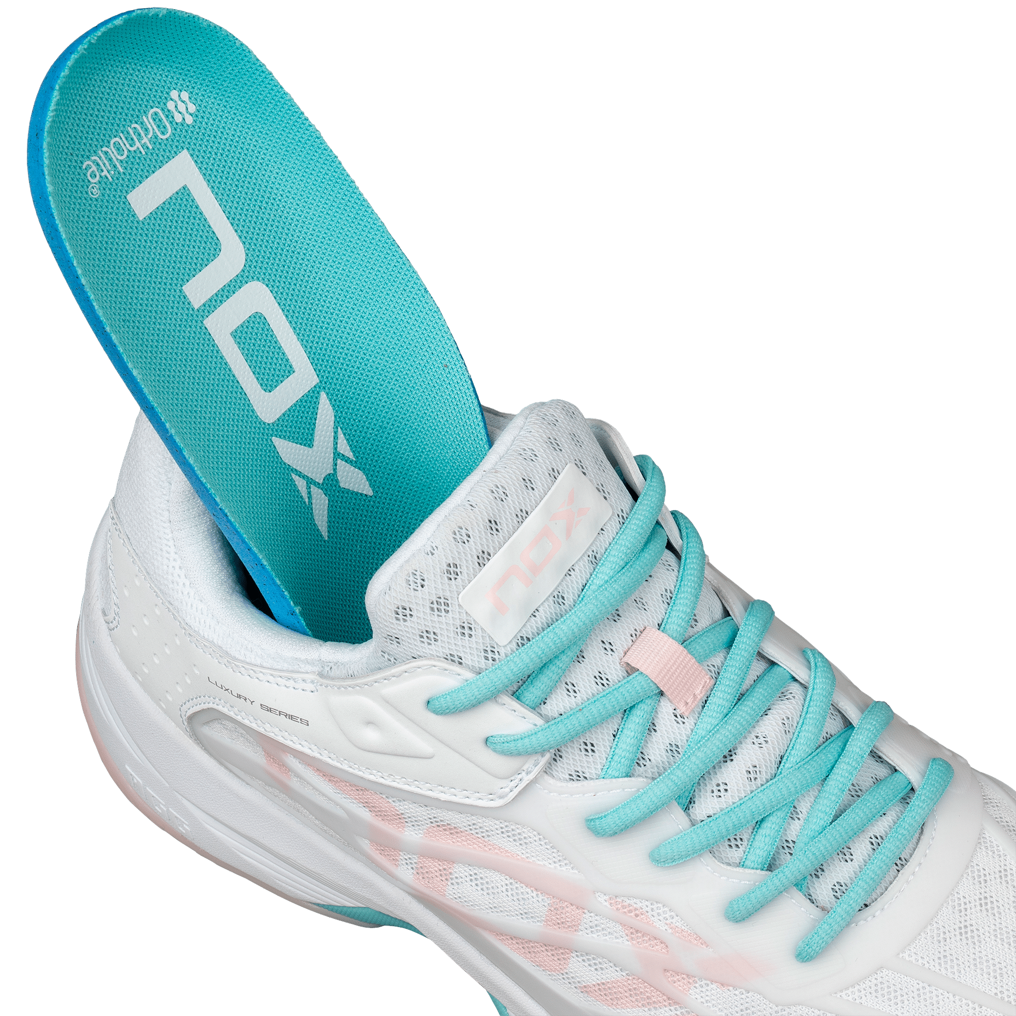 AT10 Basket chaussures de padel NOX blanc / rose poudrée – Image 3