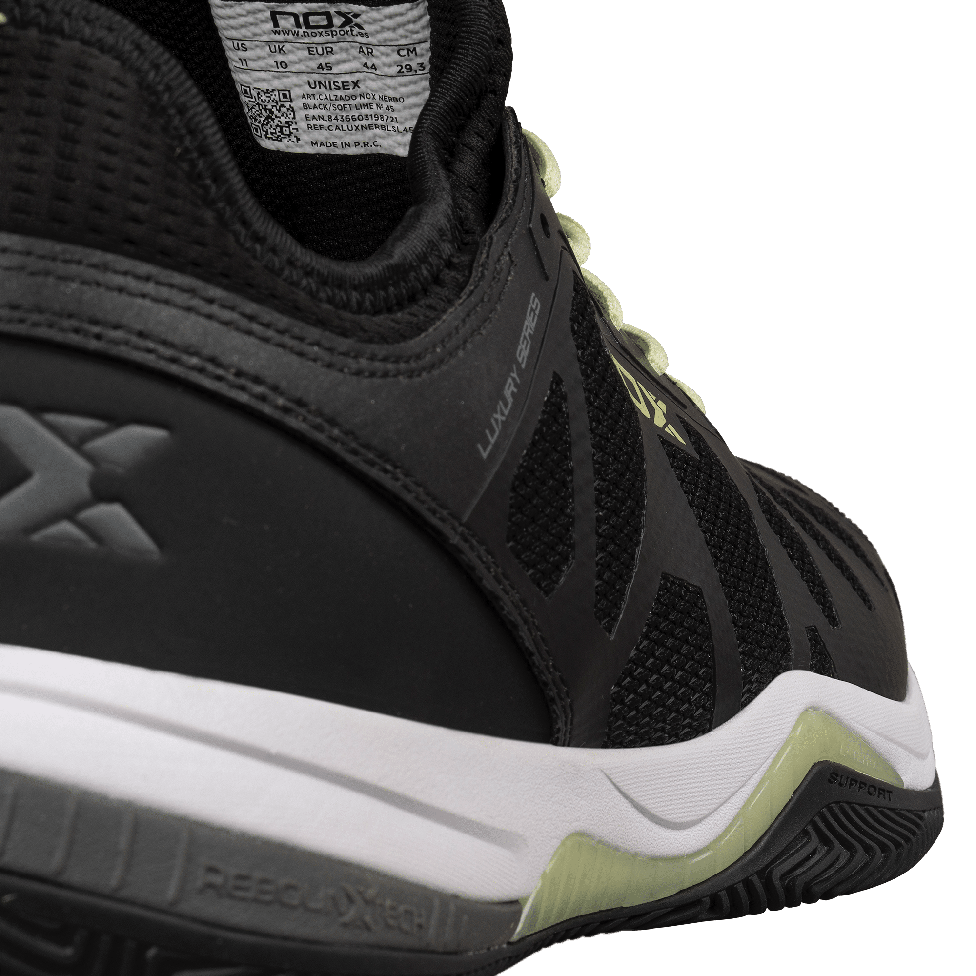 AT10 Basket chaussures de padel NERBO NOX noir / citron vert – Image 2