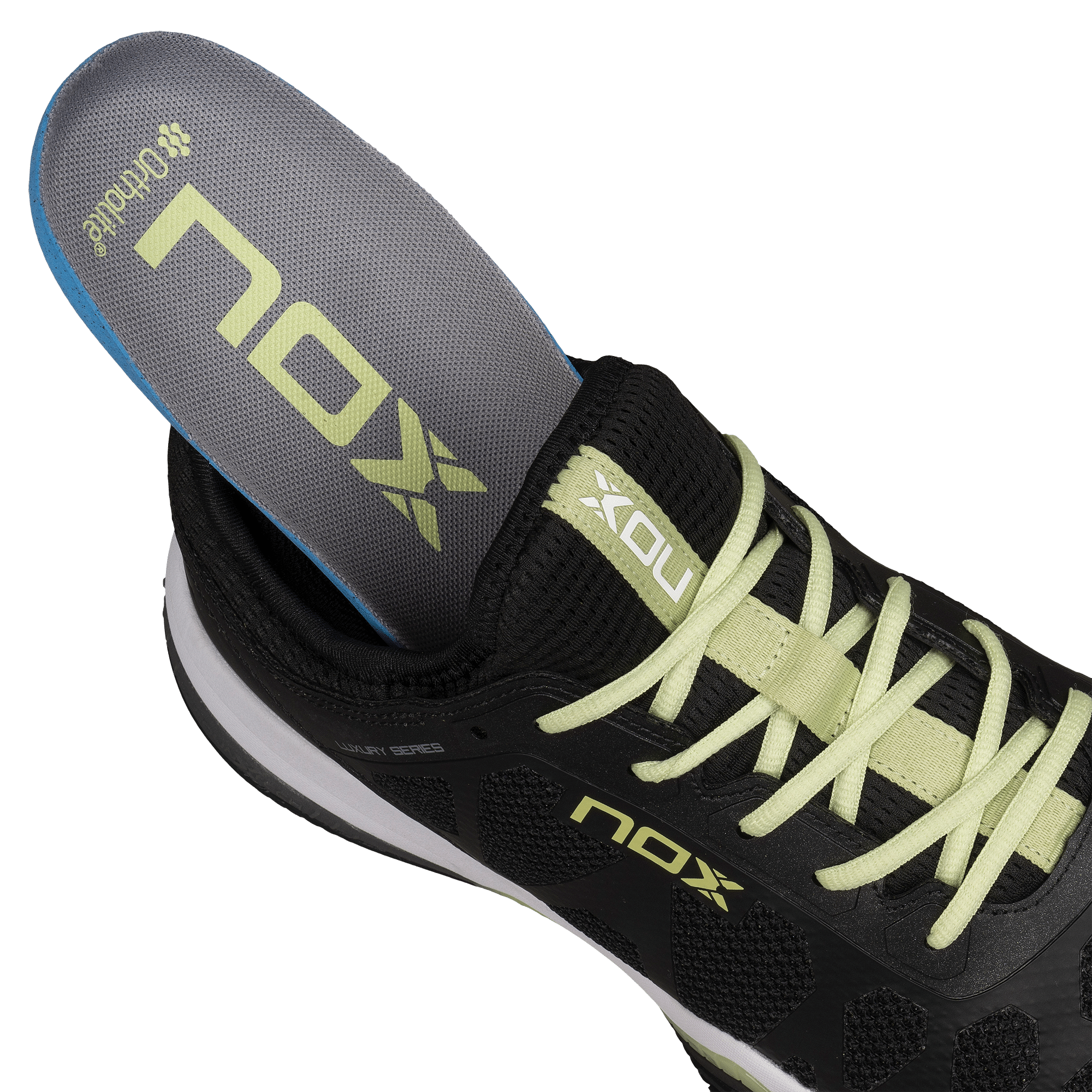AT10 Basket chaussures de padel NERBO NOX noir / citron vert – Image 11