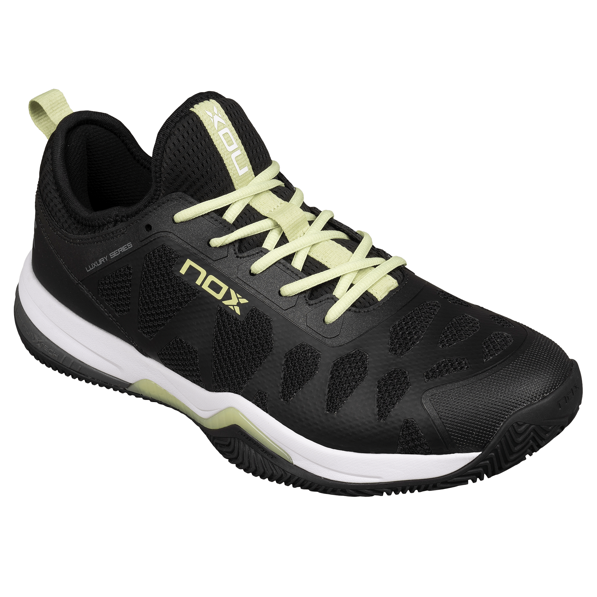 AT10 Basket chaussures de padel NERBO NOX noir / citron vert – Image 5