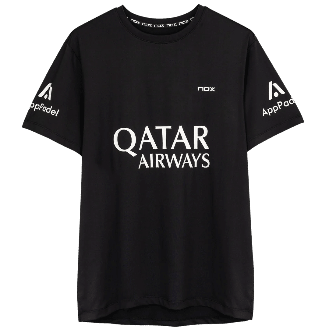T-shirt de padel - Homme AT10 SPONSORS - Noir