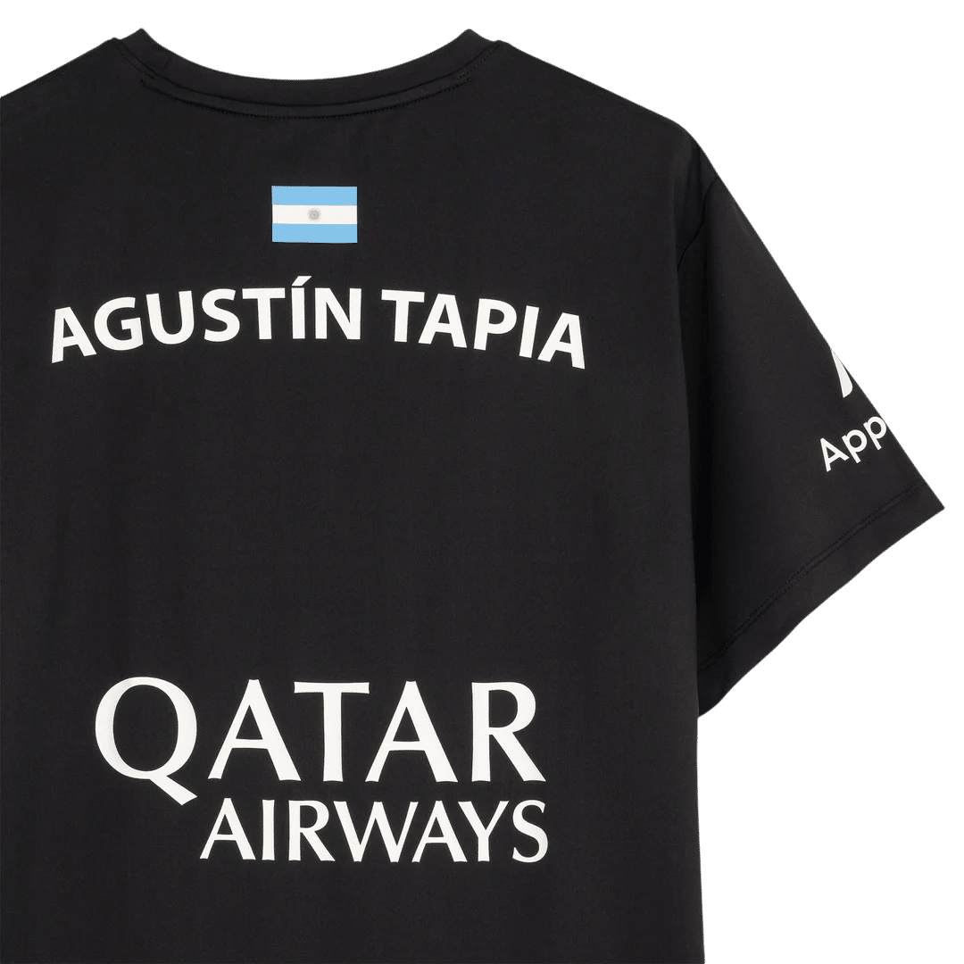 T-shirt de padel - Homme AT10 SPONSORS - Noir – Image 4