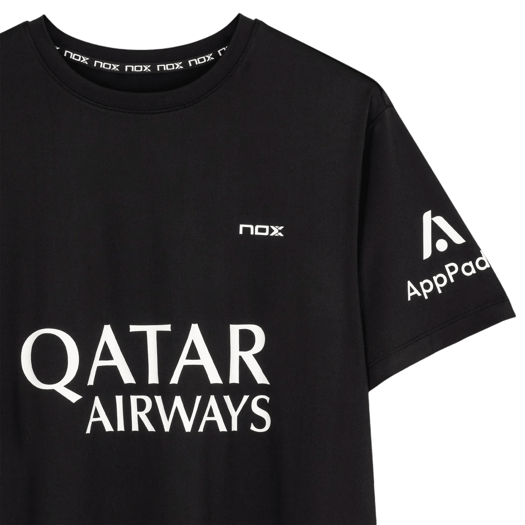 T-shirt de padel - Homme AT10 SPONSORS - Noir – Image 3