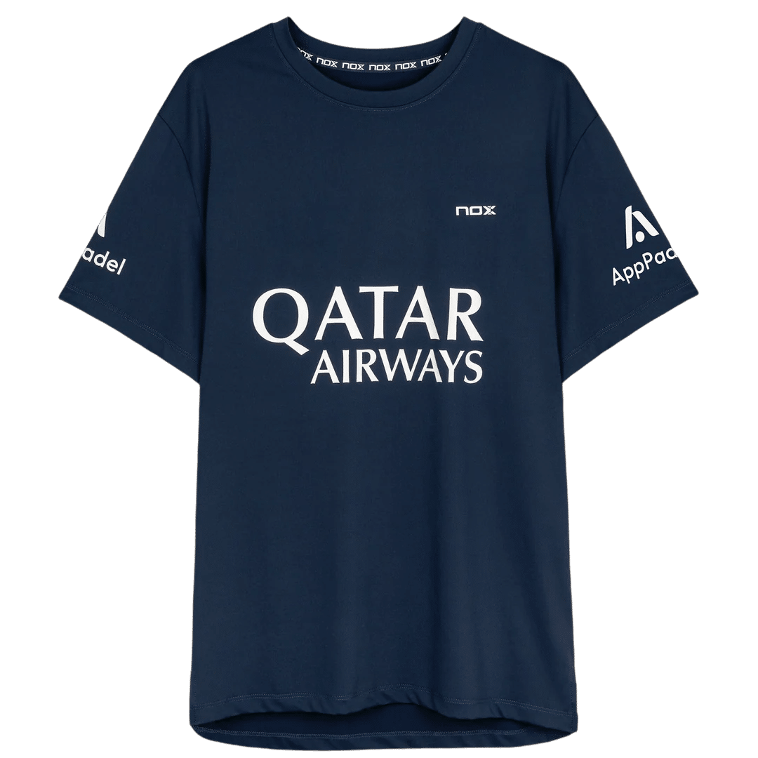 T-shirt de padel - Homme AT10 SPONSORS - Bleu Marine