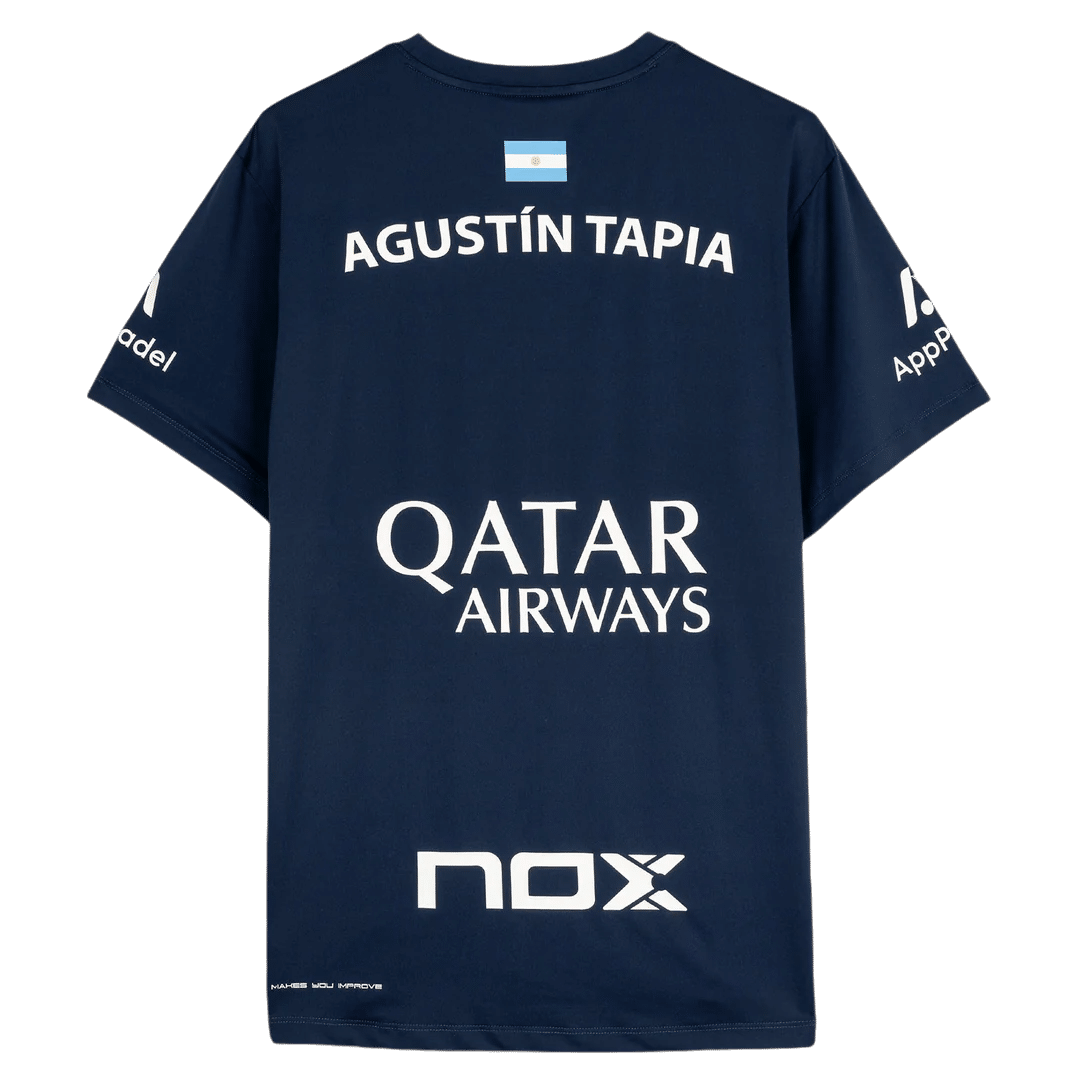 T-shirt de padel - Homme AT10 SPONSORS - Bleu Marine – Image 2