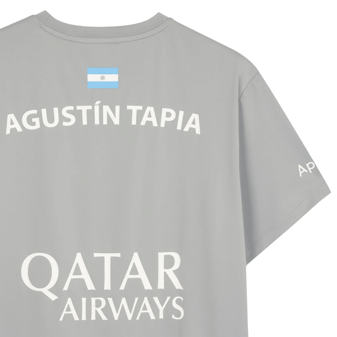 T-shirt de padel - Homme AT10 SPONSORS - Gris – Image 4