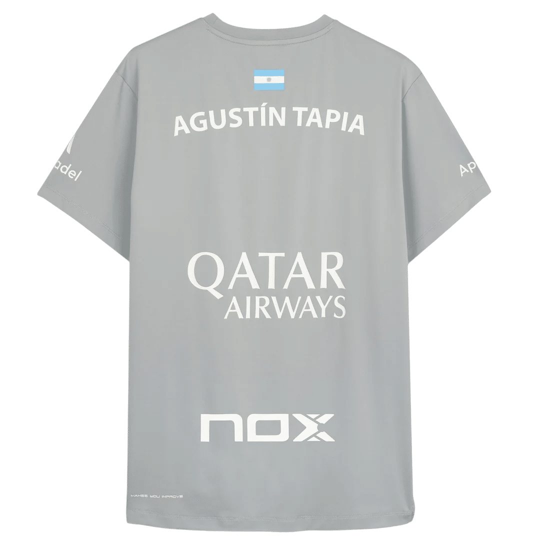 T-shirt de padel - Homme AT10 SPONSORS - Gris – Image 2