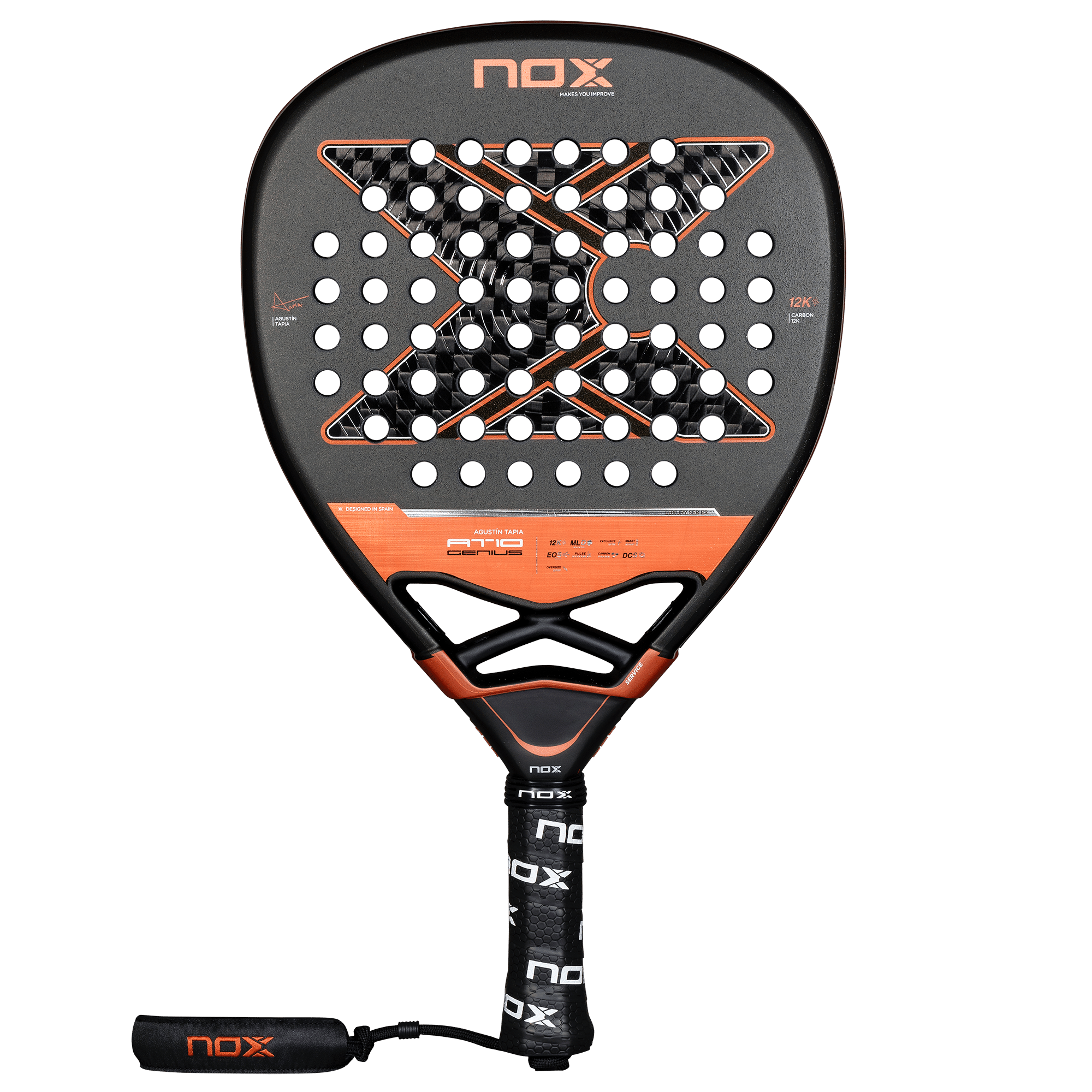 2025 - Raquette de padel AT10 Genius ATTACK 12K par Agustín TAPIA